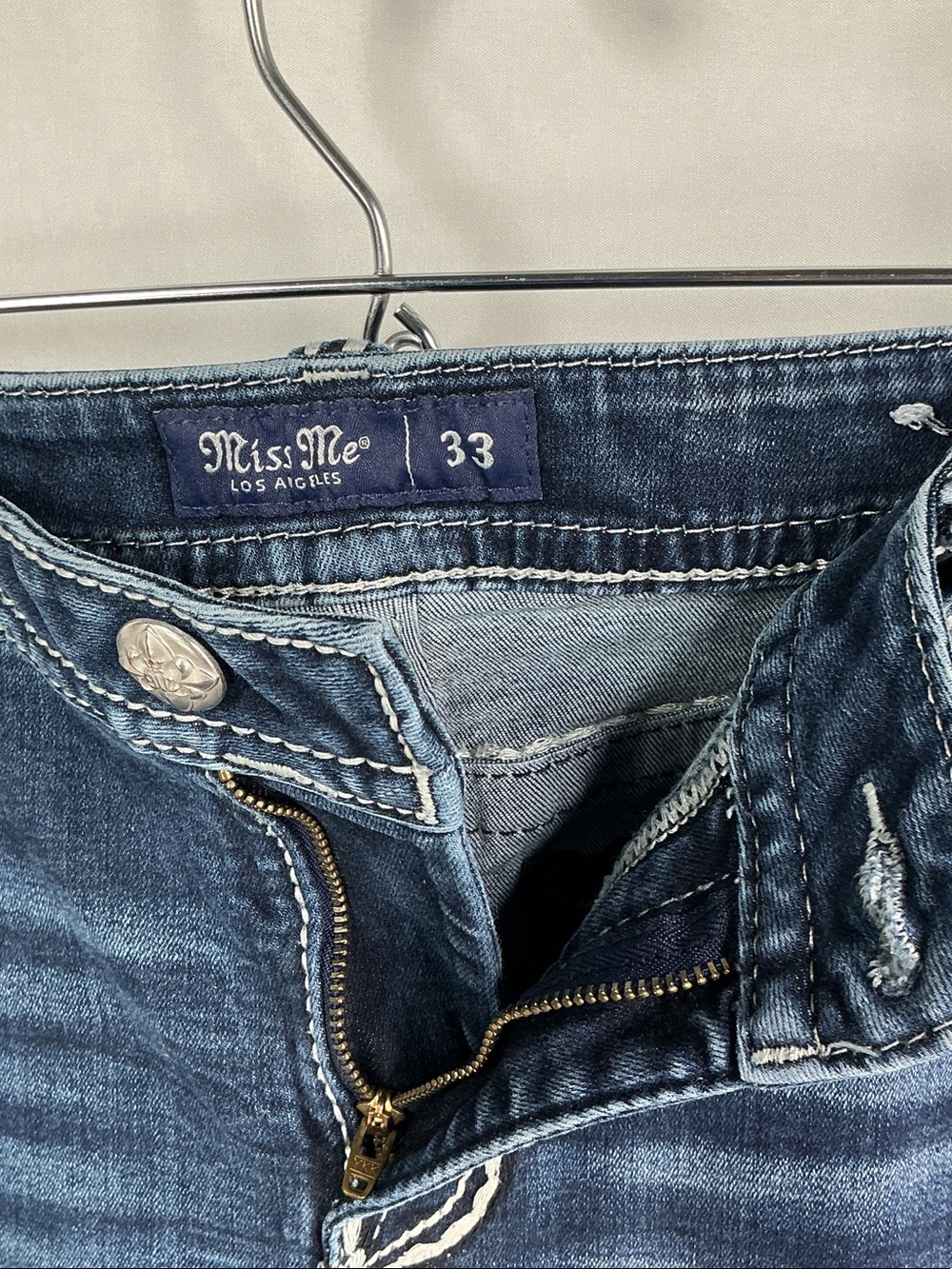 Miss Me Mid Rise Skinny Jeans Embellished Pocket 33 - Picture 6 of 15